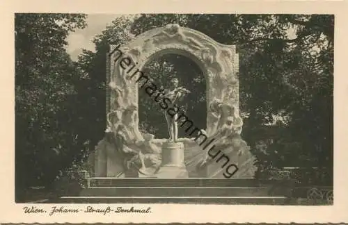 Wien - Johann-Strauss-Denkmal - Foto-AK - Verlag W. Kobald Wien