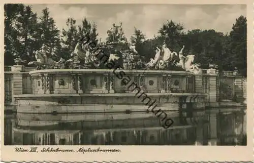 Wien - Schönbrunn - Neptunbrunnen - Foto-AK - Verlag W. Kobald Wien