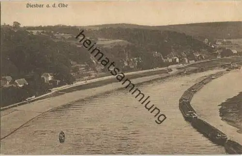 Diesbar an der Elbe - Verlag Brück & Sohn Meissen - Posthilfstellenstempel Seusslitz Meissen Land