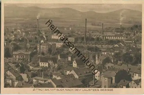 Zittau - Blick nach dem Lausitzer Gebirge 30er Jahre