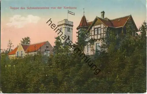 Kuppe des Schwedensteins von der Nordseite - Verlag Alfred Kahle Pulsnitz