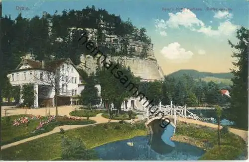 Oybin - Hotel Adler Kurhaus - Parkanlagen - Verlag Hermann Seibt Meissen 1913