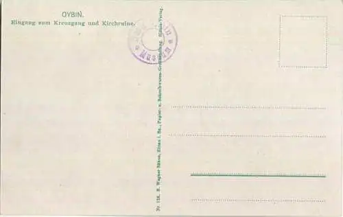 Oybin - Eingang zum Kreuzgang und Kirchenruine - Verlag E. Wagner Söhne Zittau 20er Jahre