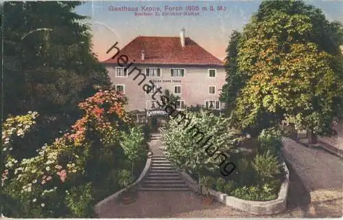 Forch - Gasthaus Krone - Besitzer E. Strickler-Mathys - Edition Photoglob Zürich