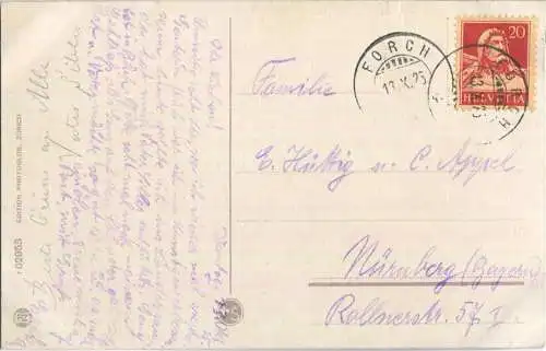 Forch - Gasthaus Krone - Besitzer E. Strickler-Mathys - Edition Photoglob Zürich