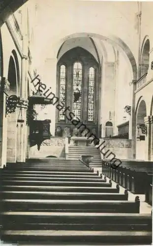 Zürich - Grossmünster Innenansicht - Foto-Ansichtskarte 20er Jahre
