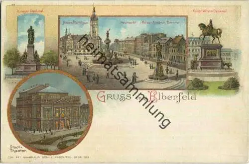 Elberfeld - Stadt-Theater - Künstler-Ansichtskarte - Verlag Joh. Pet. Haarhaus Söhne Elberfeld