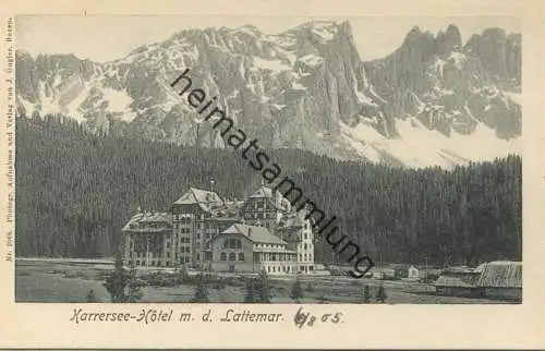 Karrersee-Hotel - Latemar - Verlag J. Gugler Bozen