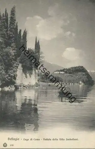 Bellagio - Lago di Como - Veduta della Villa Serbelloni - Edit. Brunner & C. Como e Zürich