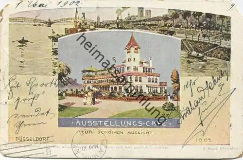 Düsseldorf - Industrie, Gewerbe und Kunst Ausstellung Düsseldorf 1902 - Ausstellungs-Café Zur schönen Aussicht - Verlag