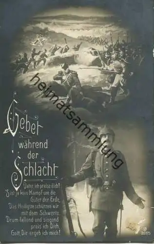 Gebet während der Schlacht - Nr. 207/5 - Soldatenbrief - gel. 1914
