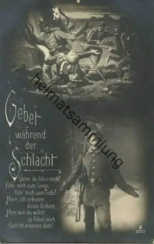 Gebet während der Schlacht - Nr. 207/2 - Soldatenbrief - gel. 1914
