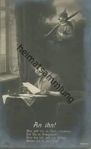An Ihn! - Nr. 3510/6 - Feldpost - gel. 1915