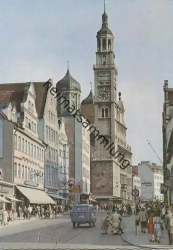 Augsburg - Karolinenstrasse mit Perlach - AK-Grossformat - Verlag Hans Andres München