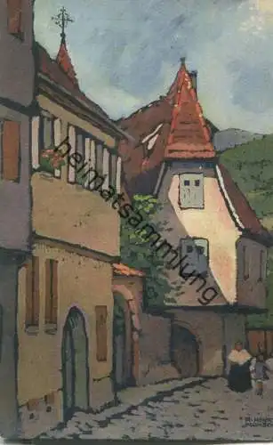 Kaysersberg - Künstler-Ansichtskarte signiert R. Henry Münsch