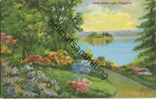 Lago Maggiore - Isola Bella - Künster-Ansichtskarte - Ed. dep. D. Menapace foto. Stresa