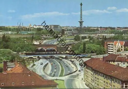 Berlin - Schnellstraßen und Funkturm - AK Grossformat - Hans Andres Verlag Berlin