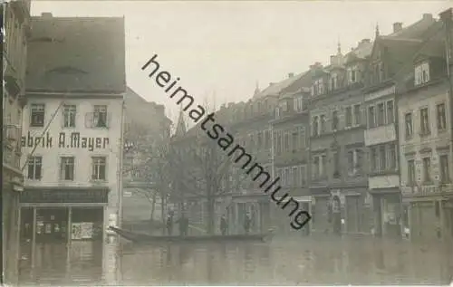 Meissen - Fischerkahn - Hochwasser 1920 - Foto-Ansichtskarte