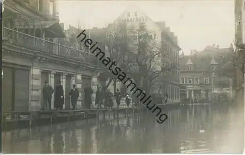 Meissen - Garten-Restaurant - Hochwasser 1920 - Foto-Ansichtskarte