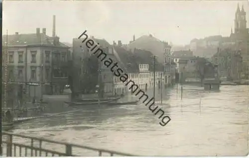 Meissen - Gasthaus zur Seemannsruhe - Hochwasser 1920 - Foto-Ansichtskarte