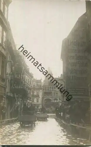 Meissen - Pferdewagen - Hochwasser 1920 - Foto-Ansichtskarte