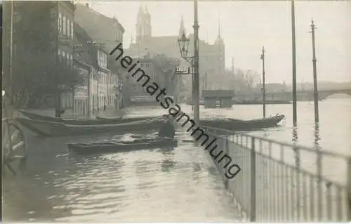 Meissen - Max Henker Möbeltransport - Hochwasser 1920 - Foto-Ansichtskarte