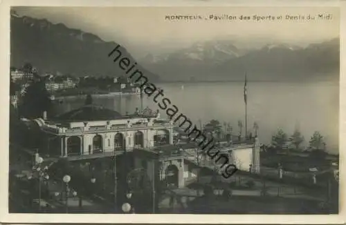 Montreux - Pavillon des Sports et Dents du Midi - Foto-AK 20er Jahre - Edition Perrochet-Matile Lausanne