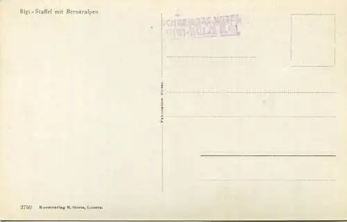 Rigi-Staffel mit Berneralpen - Foto-AK - Verlag E. Goetz Luzern