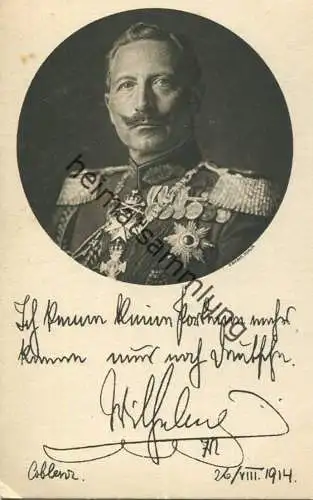 Preussen - Kaiser Wilhelm II. - Deutsche Kriegskarte 1914 - Rotkreuz-Karte - Verlag Rotophot AG Berlin