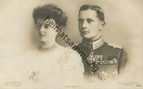 Prinz Eitel Friedrich - Prinzessin Sophie Charlotte von Preussen - Verlag Gustav Liersch & Co. Berlin gel. 1907