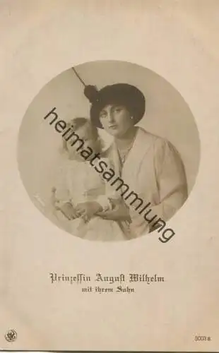 Prinzessin August Wilhelm von Preussen mit ihrem Sohn - Verlag NPG