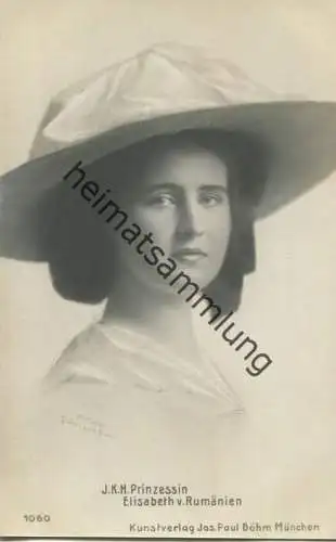 J.K.H. Prinzessin Elisabeth von Rumänien - Phot. Elvira München - Verlag Jos. Paul Böhm München