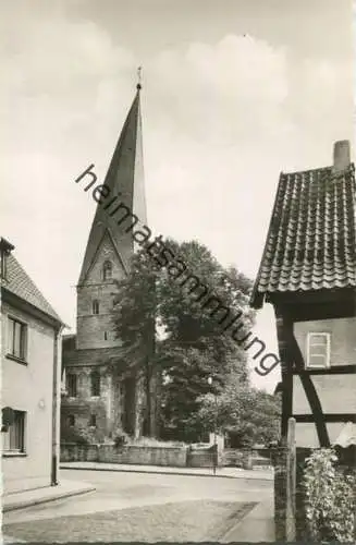 Soest - Thomaekirche mit schiefem Turm - Foto-AK - Verlag N. Muddemann Münster - Rückseite beschrieben