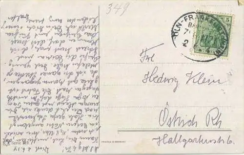 Stilleben - Sekt - Künstler-Ansichtskarte