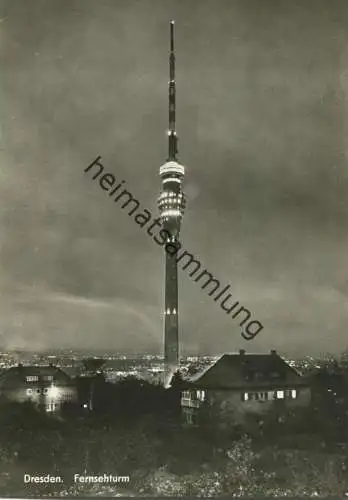 Dresden - Fernsehturm - Foto-AK Großformat - Verlag Köhler & Büßer Karl-Marx-Stadt