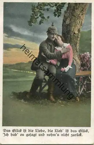 Soldat - Liebespaar - Feldpost