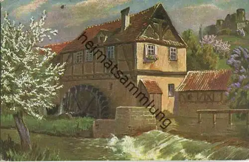 Wassermühle - Künstler-Ansichtskarte - Verlag Rehn & Linzen Kassel