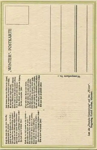 Schneeläuferlied von Otto Sirl - Winterpostkarte Nr. 1 - Bergverlag Rudolf Rother München