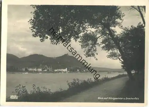 Königswinter - Drachenfels - Foto-Ansichtskarte Grossformat - Verlag Jos. Kessel Köln-Mülheim