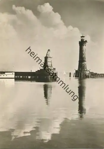 Lindau der Hafen - Original-Photographie Lotte Eckener - Foto-AK Grossformat - Seekreis Verlag Konstanz