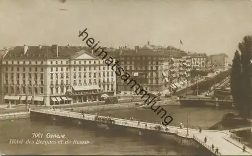 Geneve - Hotel des Bergues et de Russie - Foto-AK 30er Jahre - Edition Phototypie Co.  Neuchâtel