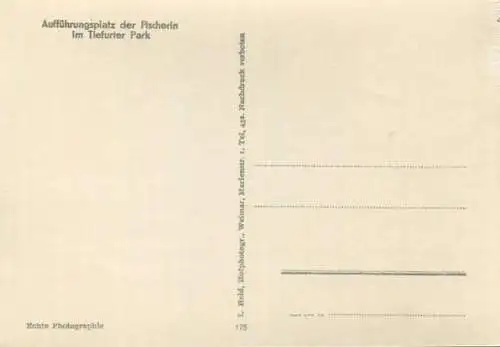 Tiefurter Park - Aufführungsplatz der Fischerin - Foto-AK Grossformat 30er Jahre - Verlag L. Held Weimar