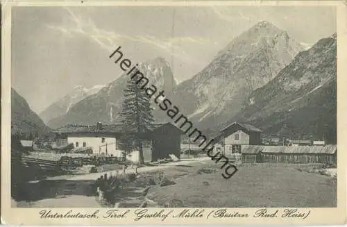 Unterleutasch - Gasthof Mühle - Besitzer Rud. Heiss - Verlag Wilhelm Stempfle Innsbruck