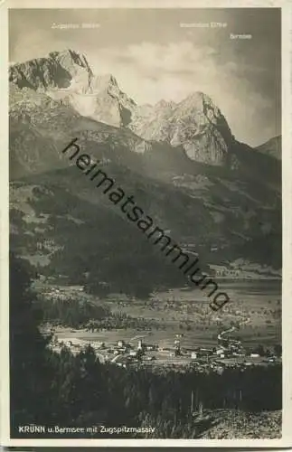 Krün - Zugspitze - Foto-Ansichtskarte - Verlag Ottmar Zieher München