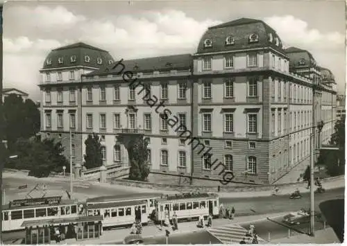 Darmstadt - Schloss - Strassenbahn - Foto-Ansichtskarte - Verlag Kaufhof AG Darmstadt