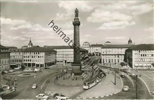 Darmstadt - Luisenplatz - Strassenbahn - Foto-Ansichtskarte - Verlag Jakob Kraphol Schloss Hülchrath