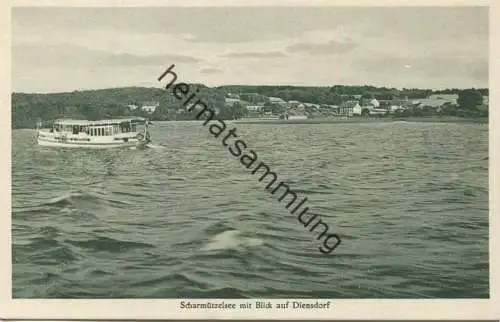 Scharmützelsee mit Blick auf Diensdorf - Verlag J. Goldiner 30er Jahre