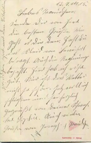 Paul und Virginia - Rückseite beschrieben 1915