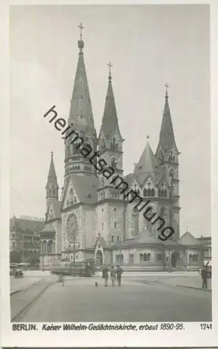 Berlin - Charlottenburg - Kaiser-Wilhelm-Gedächtniskirche - Foto-AK 30er Jahre - Verlag Ludwig Walter Berlin