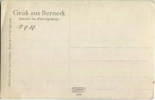 Gruss aus Berneck - Spaziergänger - Foto-Ansichtskarte - Verlag Karl Schitter Berneck